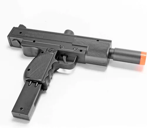 Vista 8 de BBTac Paquete de pistola de Airsoft Desert Raider - Potente rifle de resorte, escopeta de acción de bomba, SMG, dos pistolas y pellets BB, paquete
