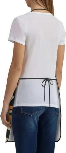 Vista 3 de Symmetrical pattern Printed kitchen apron for housework supermarket hotel barbecue apron 28.3 * 20.4 inches