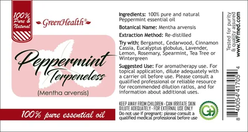 Vista 3 de GreenHealth Aceite esencial de menta (sin terpeno) - 100% puro y sin cortar