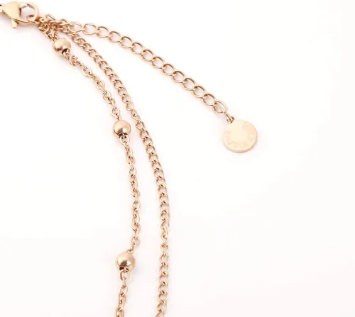 Vista 6 de Collar con dije de estrella y luna, gargantilla con cadena escalonada para mujeres