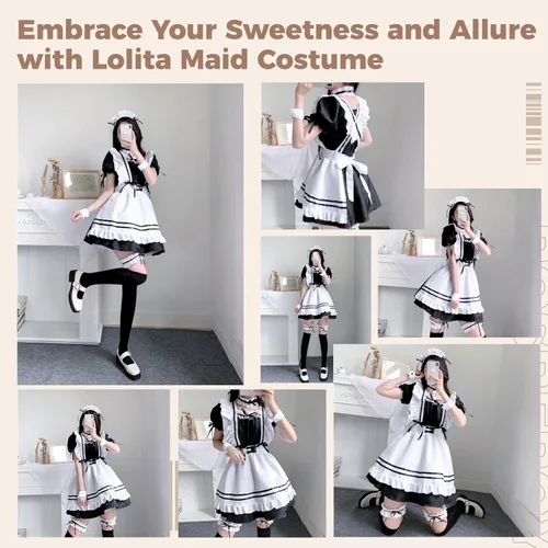 Vista 7 de Maid Suit - Traje de criada de anime para mujer