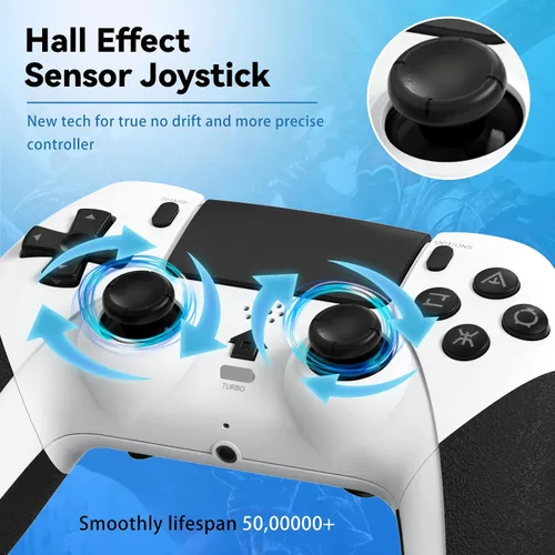 Vista 2 de TERIOS Wireless Controller Compatible with PS4PS4 ProPS4 Slim, (No Drift) Control for PS4 with Hall Sensor Joystick-Speakers-6 Axis Motion