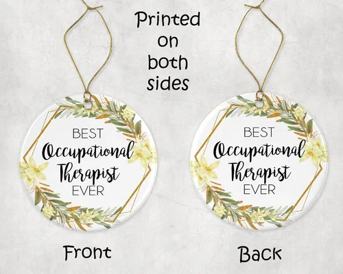 Vista 3 de MT Gifts Adorno de terapeuta ocupacional – Regalo para terapeuta ocupacional – El mejor terapeuta ocupacional del mundo – El mejor terapeuta