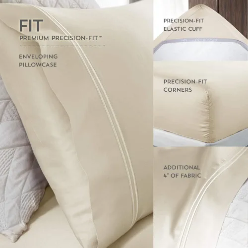 Vista 2 de PureCare Elements - Juego de sábanas modales con esquinas de ajuste preciso y fundas de almohada envolventes, individual, gris paloma (PCSM-T-GY)