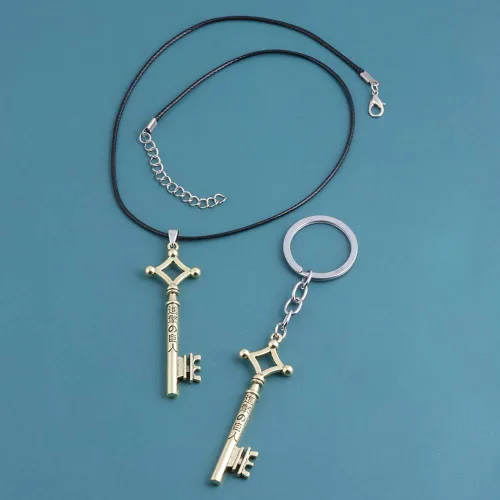 Vista 5 de FunBoat AOT Anime Erens - Llavero de cosplay Shingeki No Kyojin, regalo de Halloween para niños, niñas, adolescentes, mujeres y hombres