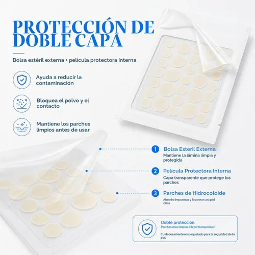 Vista 5 de 50 piezas desechables para agujas para acné y 72 puntos de hidrocol