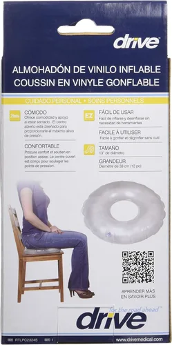 Vista 3 de Drive Medical Cojín inflable para anillo de vinilo, gris, universal