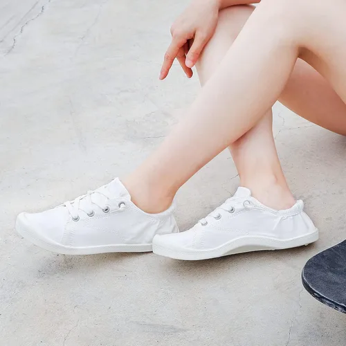 Vista 8 de STQ - Tenis sin cordones para mujer cómodos zapatos casuales de lona