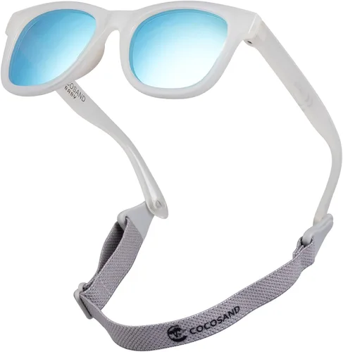 Vista 39 de COCOSAND Flexible Polarized Baby Sunglasses with Strap Beige