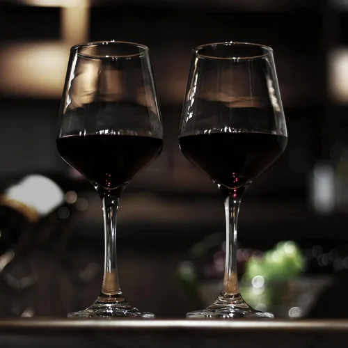Vista 5 de LUXU Juego de copas de vino de 4,15 onzas líquidas