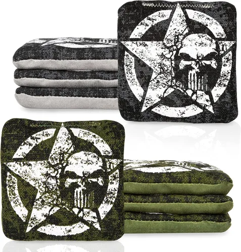 Vista 19 de Play Platoon Tournament Series Bolsas de Cornhole - Bolsas de Estilo Profesional de Doble Cara con Lado Resbaladizo y Pegajoso - Juego de 8