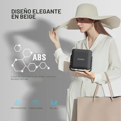 Vista 4 de [2000 ANSI y enfoque automático] Mini proyector inteligente negro con WiFi y Bluetooth, proyector de película XuanPad 4K compatible, proyector