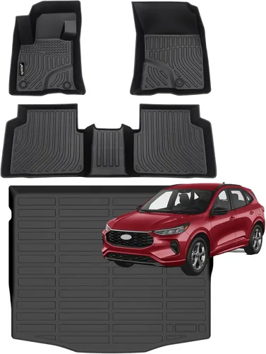 Vista 36 de Juego completo de tapetes de auto para todo tipo de clima, revestimiento automotriz para piso y maletero