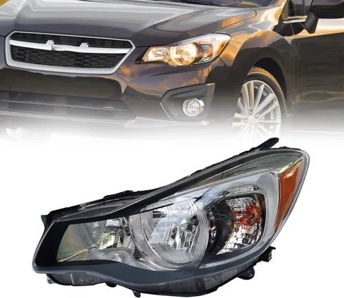 Vista 2 de CNCEST Conjunto de faros delanteros halógenos izquierdos, ajuste directo, carcasa cromada, lente transparente, para modelos Subaru Impreza