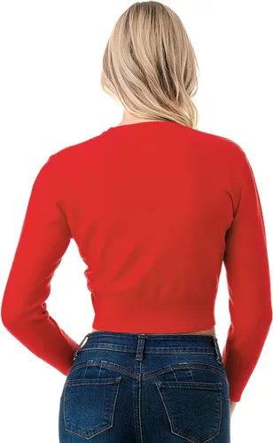 Vista 7 de Cárdigan corto de manga 34 para mujer (S-XXL)