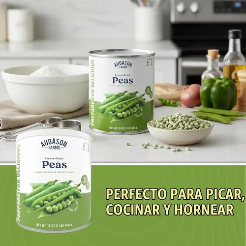 Vista 7 de Augason Farms Lata de guisantes liofilizados #10, 16 oz