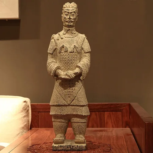 Vista 3 de SHUTING2020 Escultura de estatua china de feng shui nueva china guerreros de terracota decoraciones de escritorio decoraciones destacadas Sala