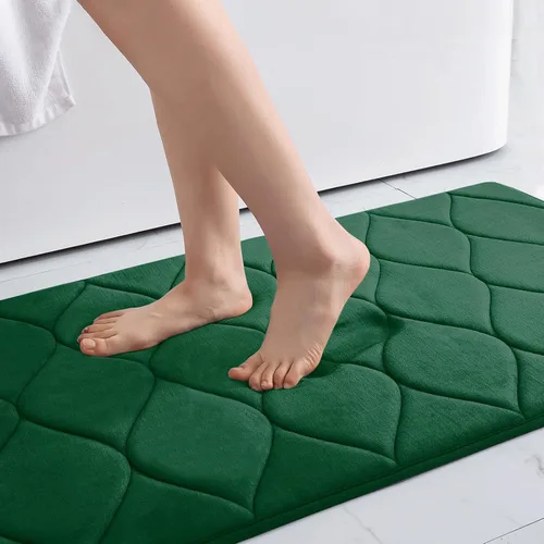 Vista 18 de Colorxy - Alfombra de baño de espuma viscoelástica, ultrasuave y antideslizante, absorbe el agua, lavable a máquina, tapete para suelos de ducha