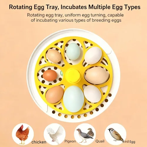 Vista 3 de Tissting Incubadora de huevos con giro manual de huevos y control de humedad, incubadoras para incubar huevos, incubadora de aves de corral