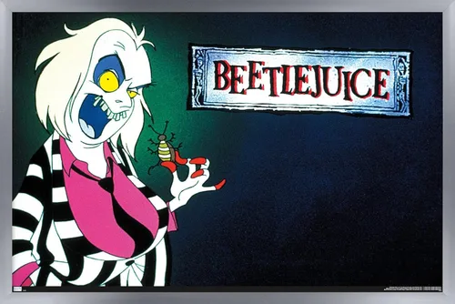 Vista 11 de Trends International Beetlejuice: Animado - Póster de pared de arte clave, 14.72 x 22.37 pulgadas, versión enmarcada de madera de granero Versión
