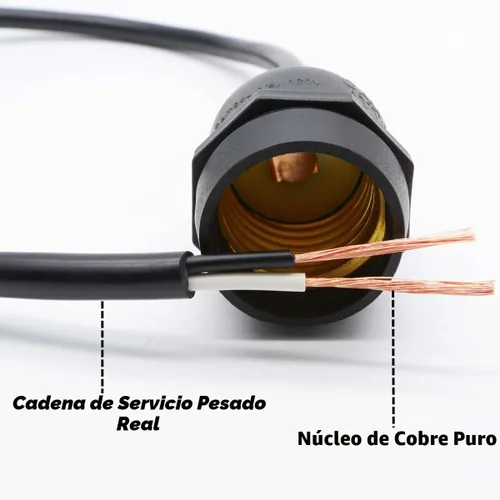 Vista 5 de Mini lámpara colgante de 1 enchufe de 5 pies, luces de cadena para patio resistentes a la intemperie de servicio pesado, kit de lámpara de techo