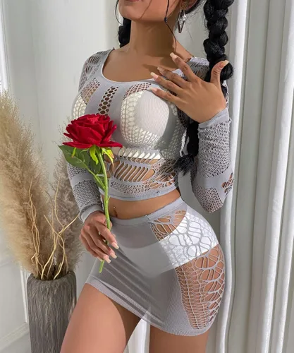 Vista 2 de Buitifo Conjunto de lencería sexy de dos piezas para mujer, ropa de dormir exótica para la playa