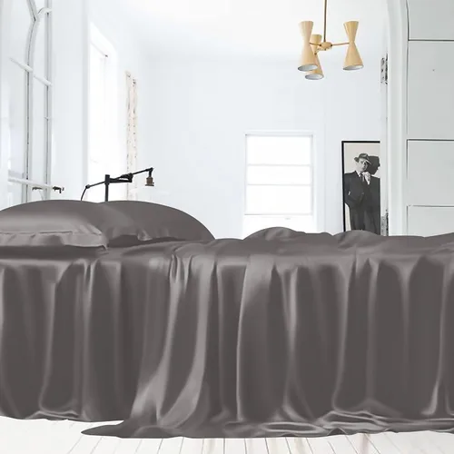 Vista 38 de LINENWALAS Sábana plana Full solamente - Sábana de cama de rayón derivado de seda de bambú, sábana premium transpirable refrescante, sábana superior