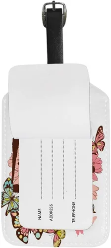 Vista 4 de Guitong Travel Equipaje Etiqueta de equipaje Love Flover Butterfly Mochila Etiqueta Maleta Identificador de viaje Inteligente Cuero Viajes Negocios