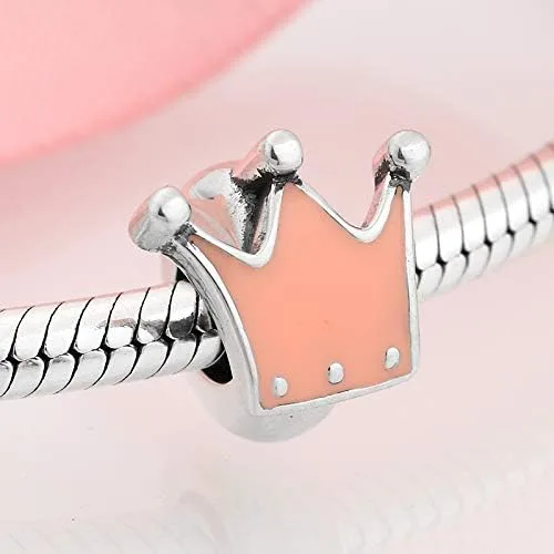 Vista 3 de FAEFASH Colgante espaciador de goma con dije de plata de ley 925 con clip para pulseras estilo Pandora, Metal, plateado