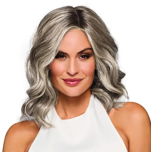 Vista 23 de Raquel Welch Bella Vida - Peluca ondulada en capas, 100% atada a mano, longitud de hombro por Hairuwear, gorra pequeña promedio, RL10/12 castaño