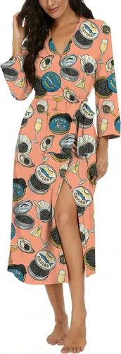 Vista 32 de VINTATRE Bata tipo kimono para mujer, bata larga de punto, ligera, suave, ropa de dormir con cuello en V, casual, ropa de descanso para mujer Verde