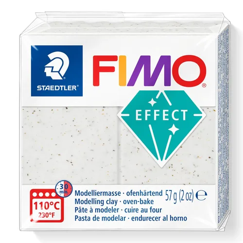Vista 13 de STAEDTLER 8010-014 FIMO Effect - Arcilla de modelado polimérica endurecedora para horno, color blanco translúcido (1 bloque de 2.01 oz)