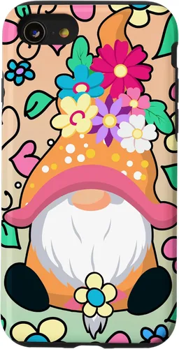Vista 18 de Funda para iPhone XR con diseño de gnomo de verano y flores de margarita