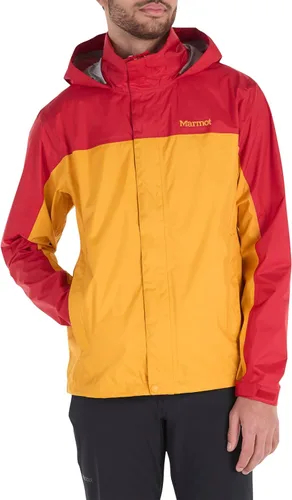 Vista 8 de MARMOT Chaqueta impermeable Precip Eco para hombre, 100% reciclada, transpirable, ligera, plegable Azul ártico
