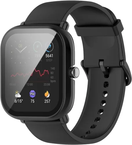 Vista 4 de ECSEM - Funda protectora compatible con Amazfit GTS 2 Mini protector de pantalla, carcasa completa de policarbonato duro, cubierta completa, funda