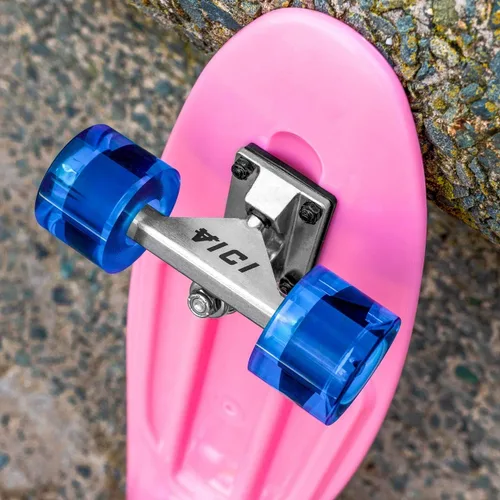 Vista 3 de VICI - Patinetas Cruiser de 27 pulgadas, color rosa y azul vibrante, monopatín fuerte y ligero, perfecto para niños, adolescentes y adultos, opción