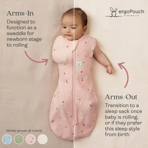Vista 4 de ergoPouch Cocoon Swaddle Sack 0.2 TOG - Saco de dormir para bebé, ajuste suave y ceñido que ayuda a calmar el reflejo de sobresalto, ideal