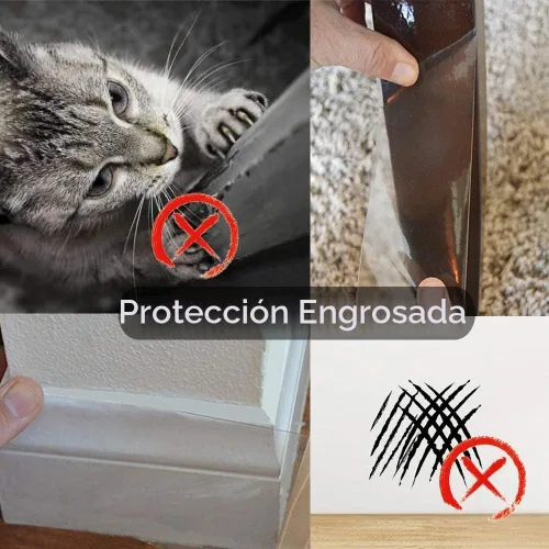 Vista 6 de KEBE Protector de arañazos para puerta, protege la pared de tus muebles con una cubierta transparente de alta calidad resistente para arañazos