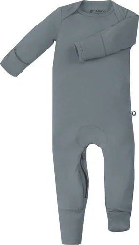 Vista 47 de GUNAMUNA Pijama unisex convertible ultrasuave para bebé, mameluco con cremallera para pañales, recién nacido a 24 meses