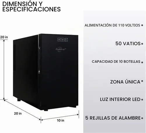 Vista 7 de Koolatron Enfriador de vino termoeléctrico de 10 botellas