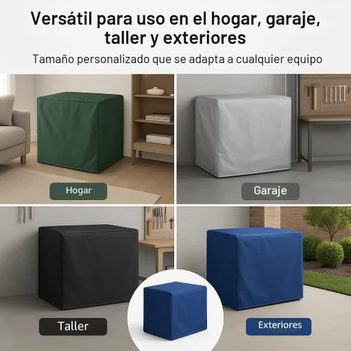 Vista 2 de Cubierta de protección contra el polvo para equipos de ajuste personalizado hecha a medida con texto o logotipo personalizado para muebles y equipos