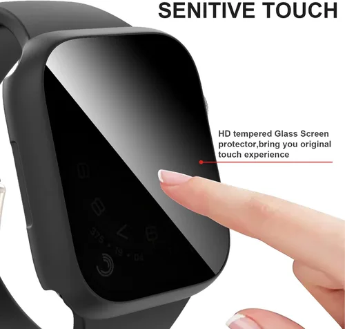 Vista 3 de Paquete de 2 fundas protectoras de pantalla para Apple Watch SE 2025 SE Series 6 5 4 SE de 40mm, protector de vidrio Anti-Espía, cubierta rígida