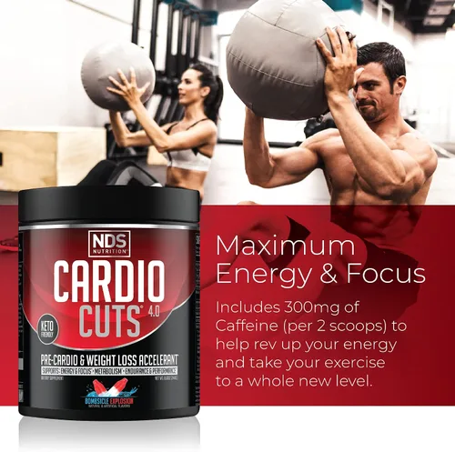 Vista 5 de Cardio Cuts NDS Nutrition 4.0 - Bombsicle en polvo para antes del entrenamiento, 40 porciones Endurance, Performance & Metabolism Support Advanced