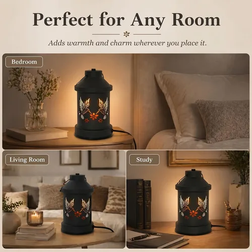 Vista 7 de Lámpara calentadora de velas con temporizador - Regalos de Navidad para mujeres y mamás, regalos para inauguración de casa y nueva decoración