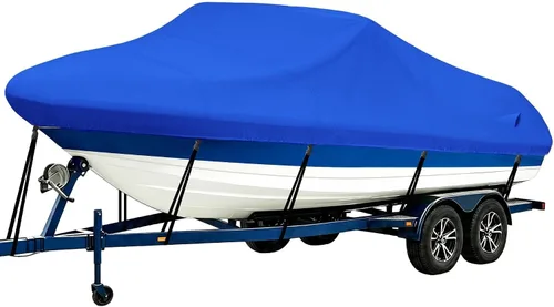 Vista 20 de iCOVER - Funda para lancha remolcable, resistente, impermeable, lona, grado marino, apta para lanchas de pesca y esquí, V-Hull, de 14-16 pies