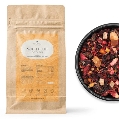 Vista 19 de Prime Tea Grandma's Fruit Basket – Exquisita fruta tisana, hojas sueltas orgánicas de primera calidad, deliciosa mezcla de té de hierbas, natural