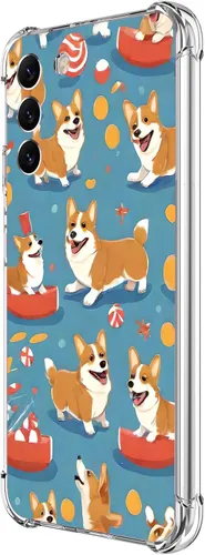 Vista 37 de Funda para Galaxy S23 FE, protección contra caídas de flores de mariposa azul, a prueba de golpes, carcasa protectora de cuerpo completo resistente