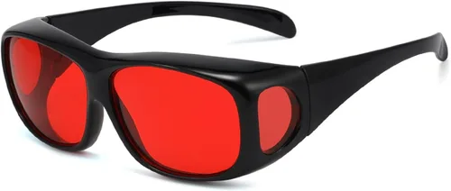 Vista 14 de Eyekepper Blue Light Reduction Fitover Glasses with Amber Lens Computer Glasses for Digital Screen,Wear Over Most Eyewear or Alone for