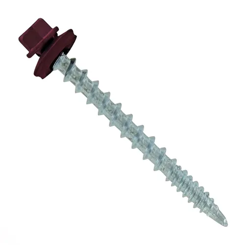 Vista 13 de Fasteners Plus ST Fastening Kwikseal Woodbinder Tornillos de Metal a Madera #10 X 1 Burgundy con Arandela de Goma EPDM, 250 Unidades - Diseñados