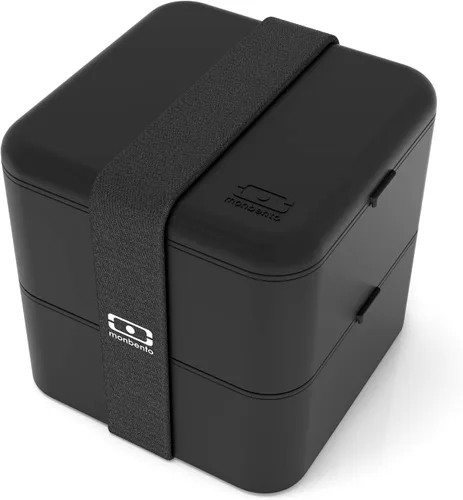 Vista 10 de monbento - Caja Bento grande MB Square Blossom con compartimentos - Lonchera a prueba de fugas para el trabajo y la preparación de comidas - Sin BPA